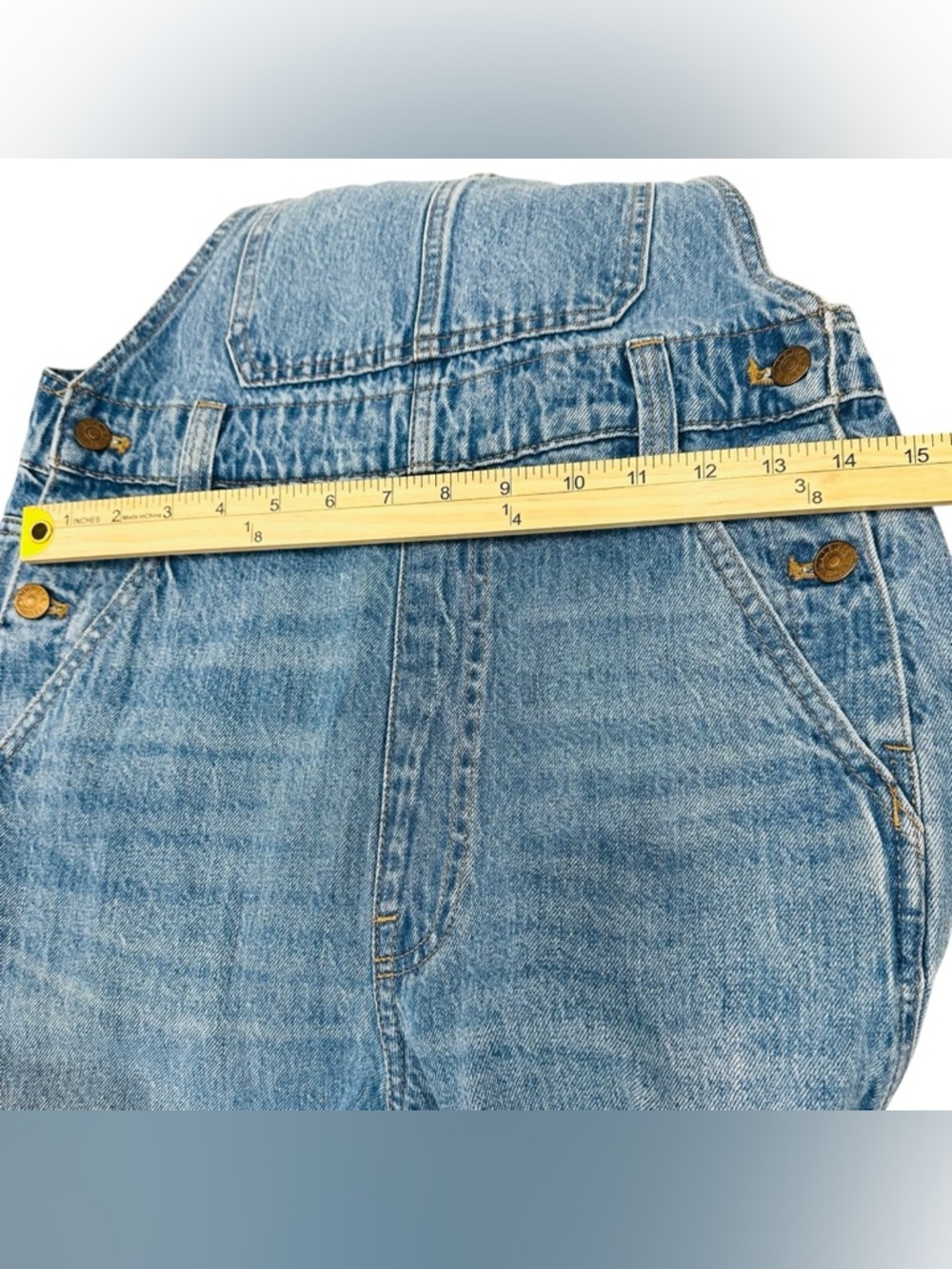 Madewell Denim Overalls Women’s Small Blue Straight Leg Adjustable Strap - Picture 15 of 16